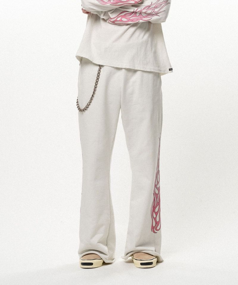 "FLAME" Bootcut Sweat Pants