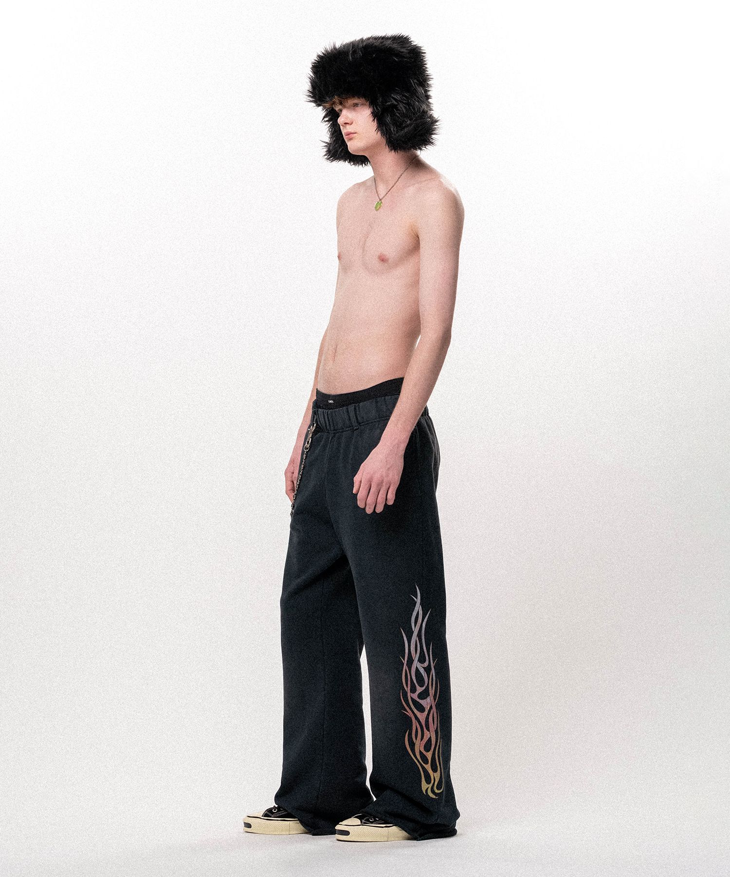 "FLAME" Bootcut Sweat Pants