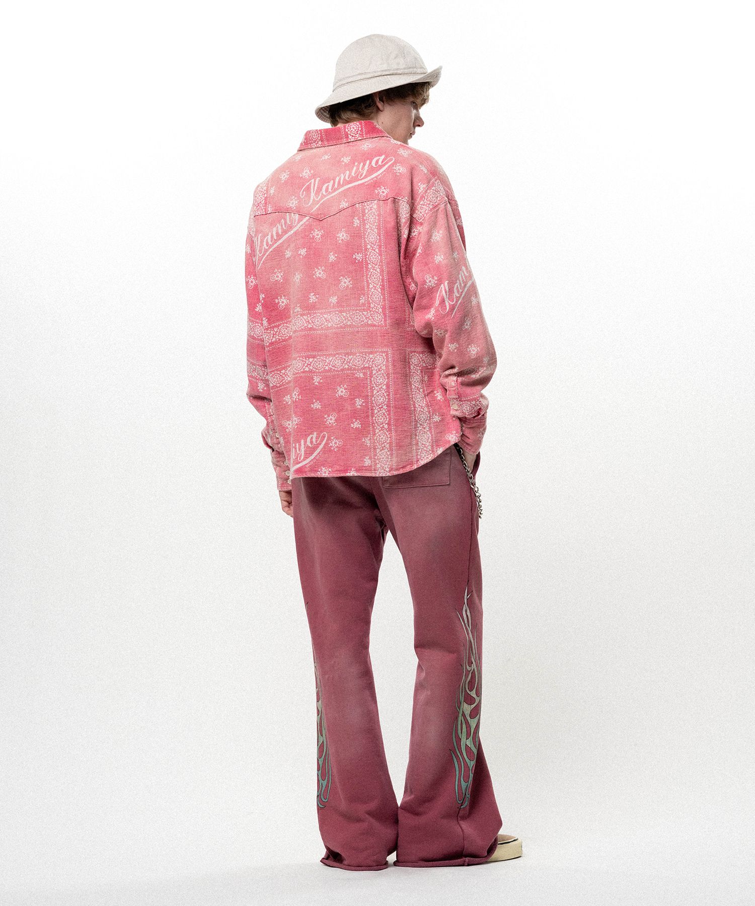 "FLAME" Bootcut Sweat Pants
