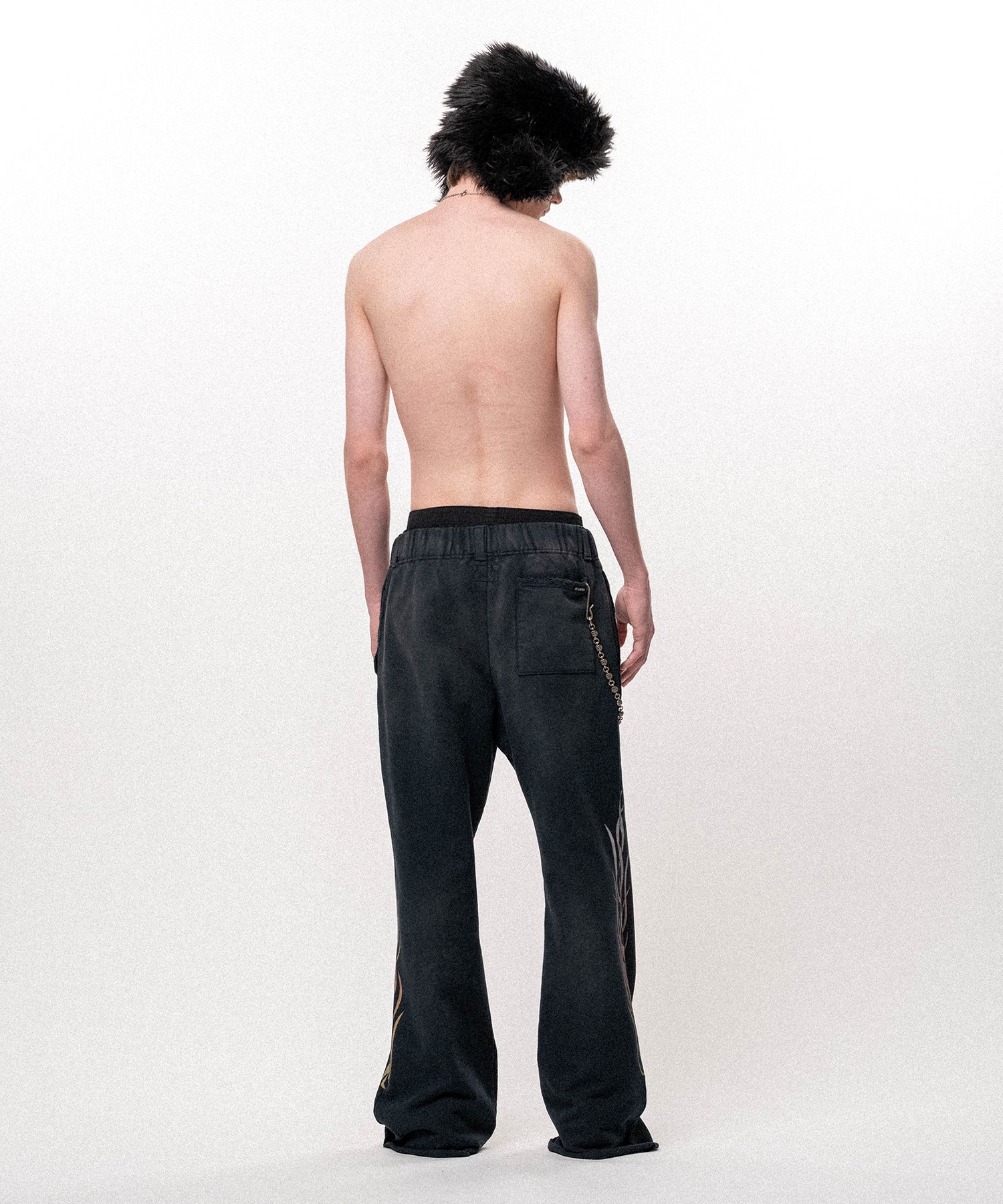 "FLAME" Bootcut Sweat Pants