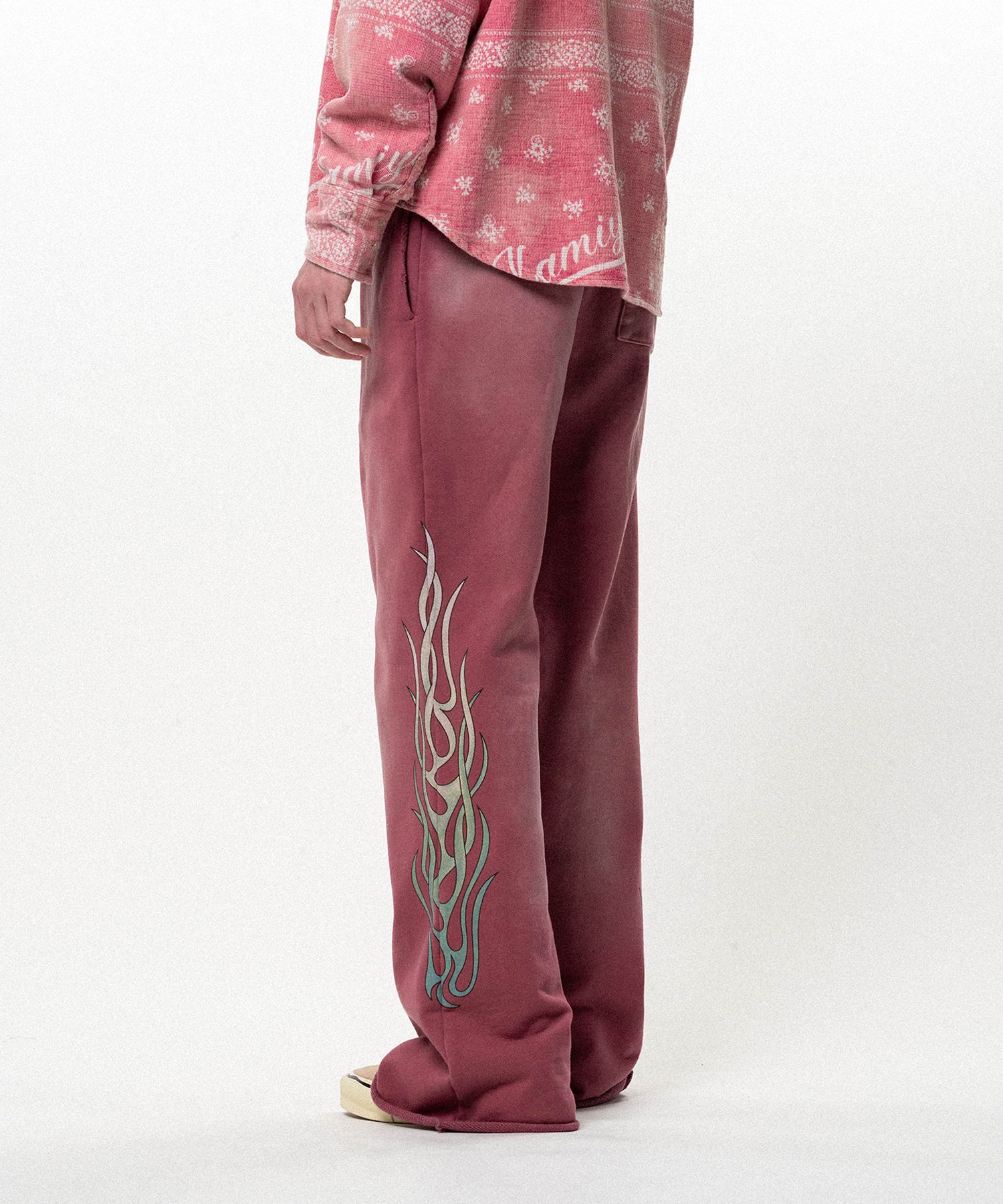 "FLAME" Bootcut Sweat Pants