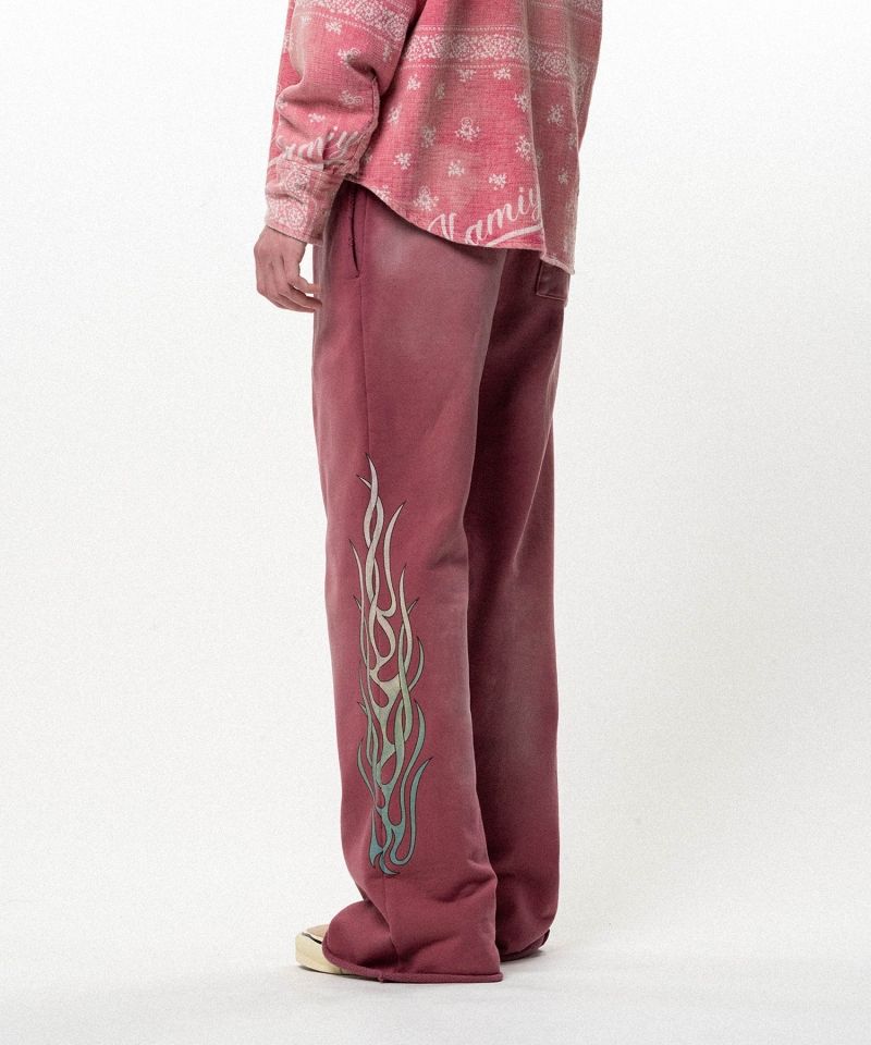 "FLAME" Bootcut Sweat Pants
