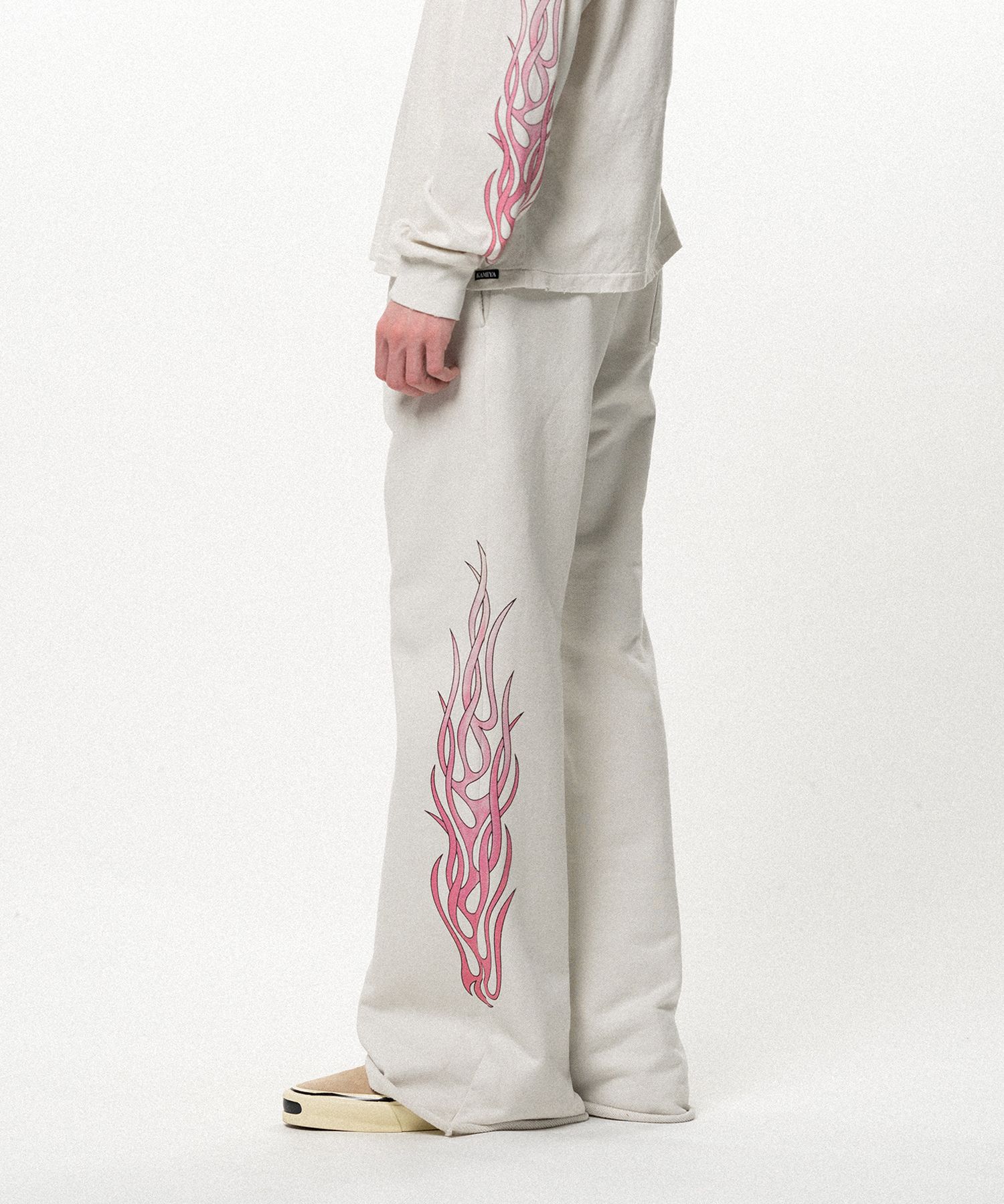 "FLAME" Bootcut Sweat Pants