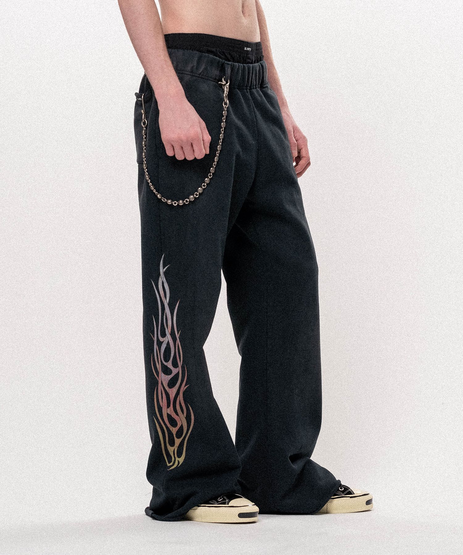 "FLAME" Bootcut Sweat Pants