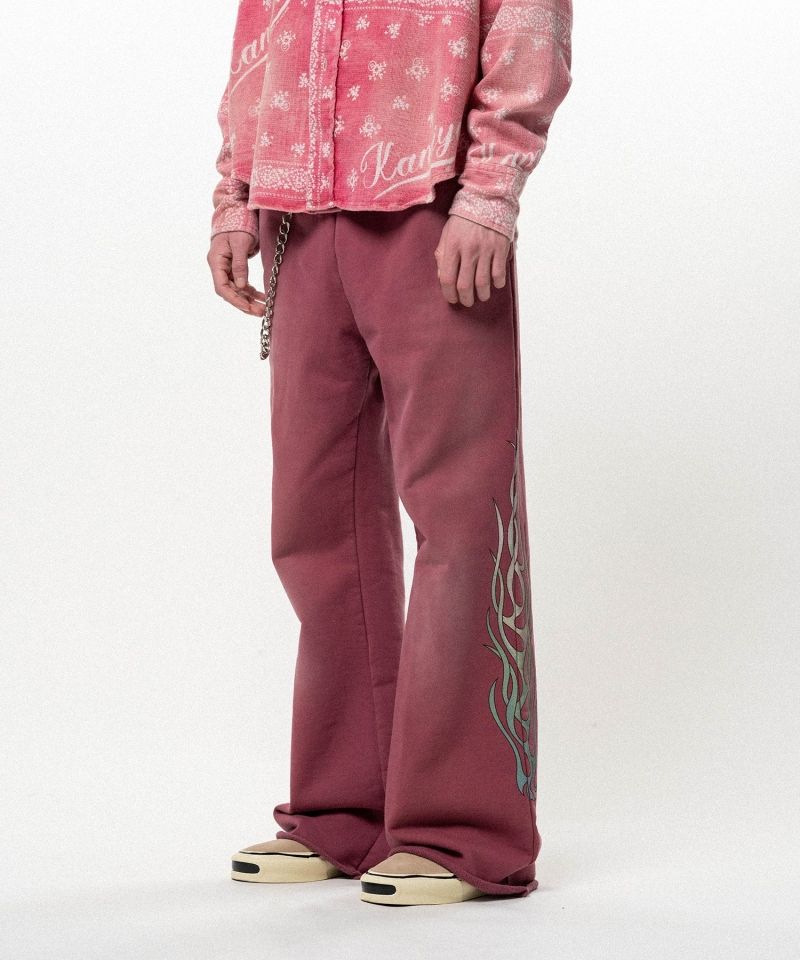 "FLAME" Bootcut Sweat Pants