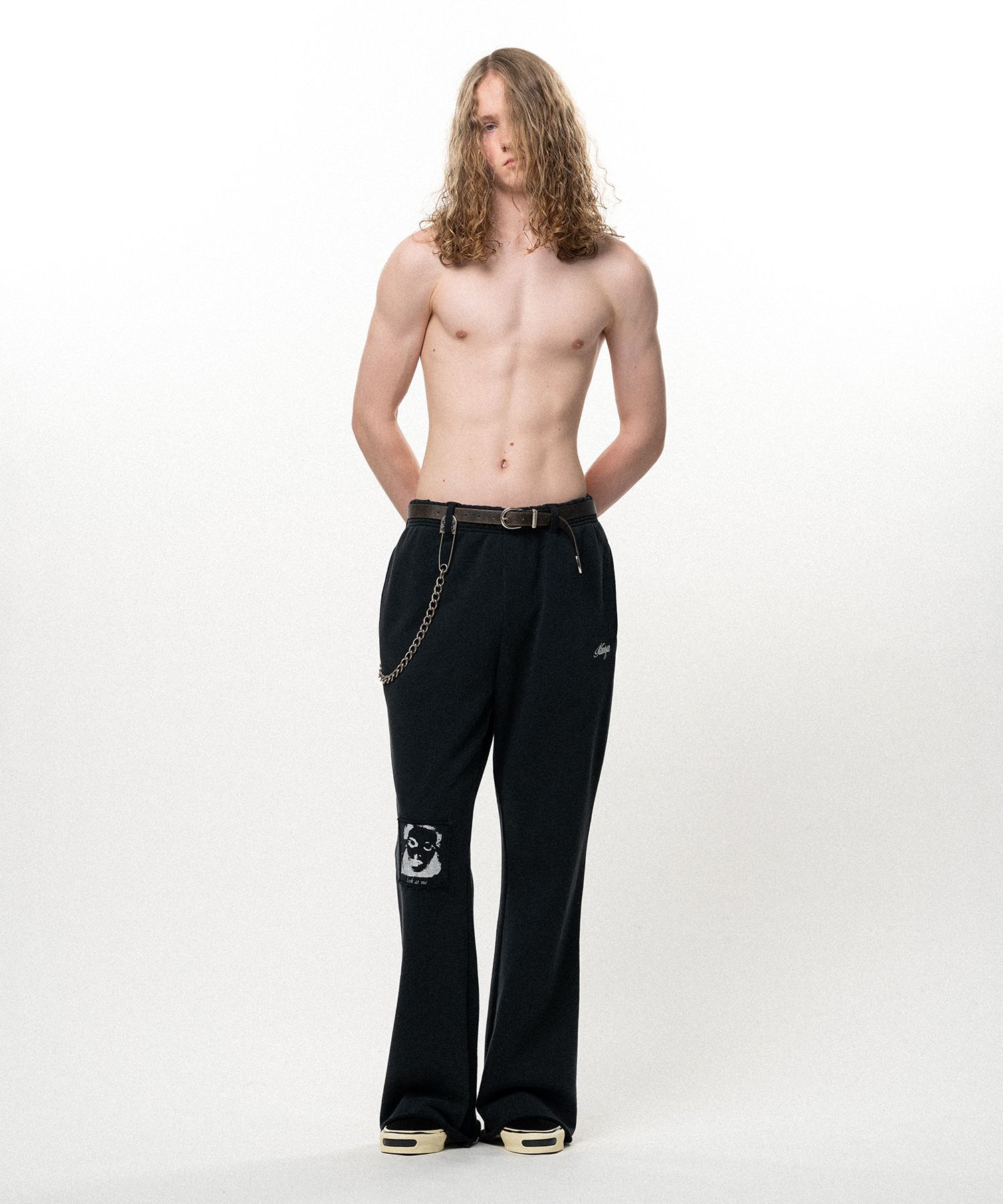 "Girl Patch" Bootcut Sweat Pants