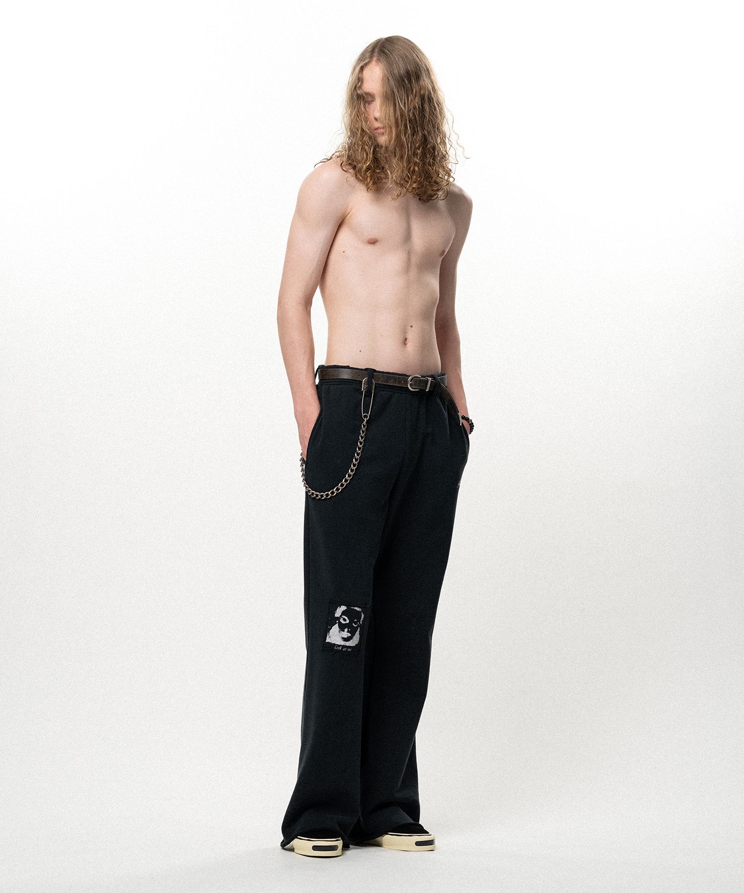 "Girl Patch" Bootcut Sweat Pants