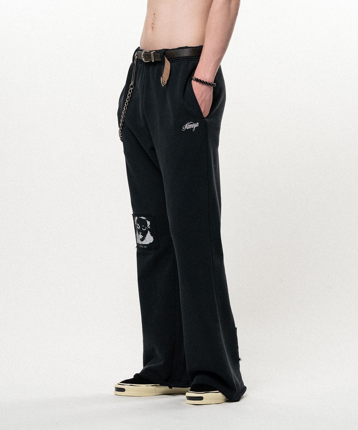 "Girl Patch" Bootcut Sweat Pants
