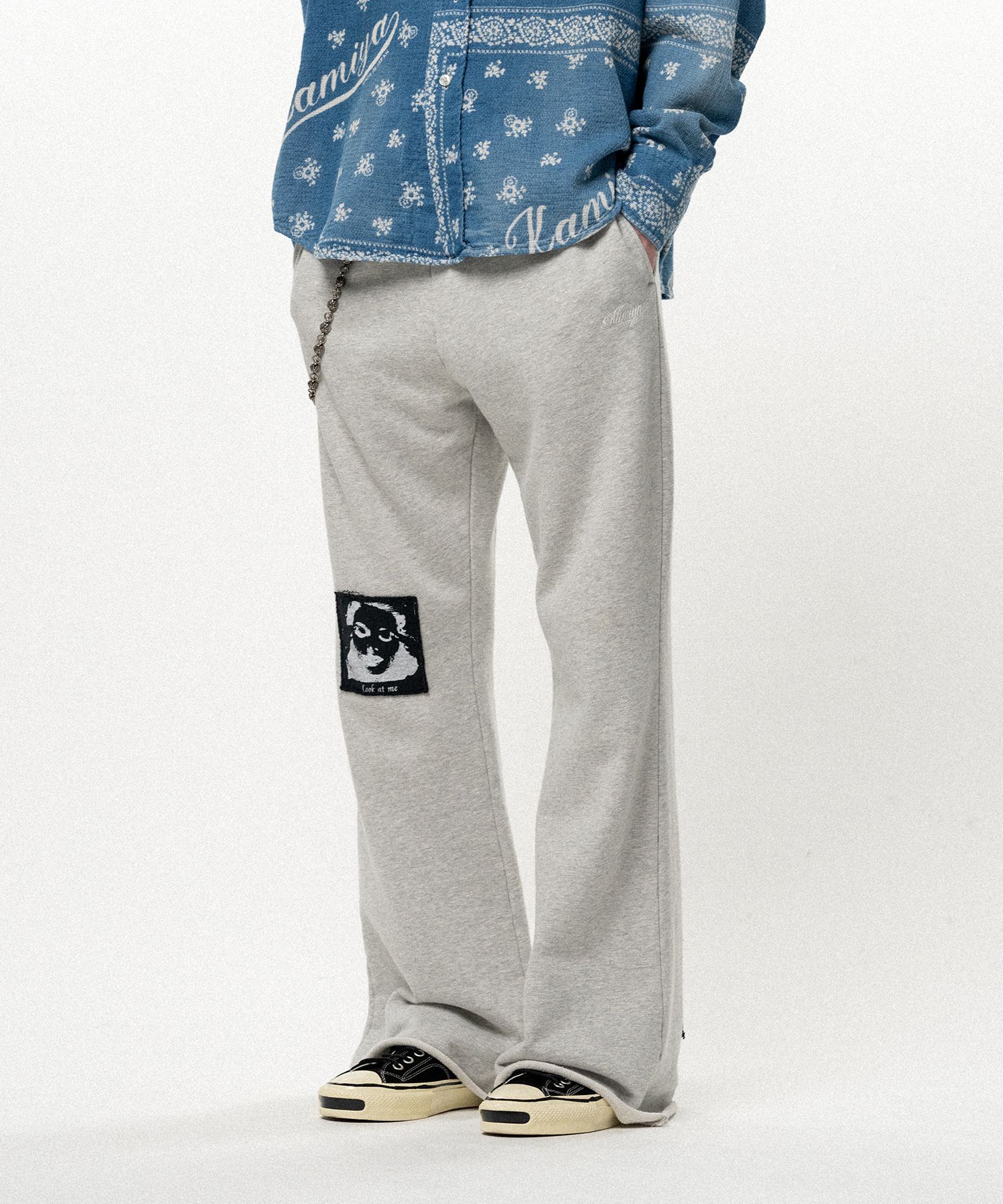 "Girl Patch" Bootcut Sweat Pants