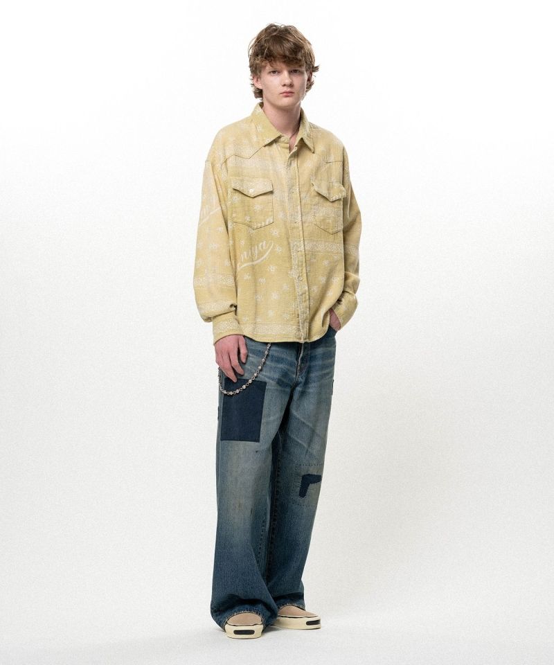 OG Bandana Discharge Western Shirt