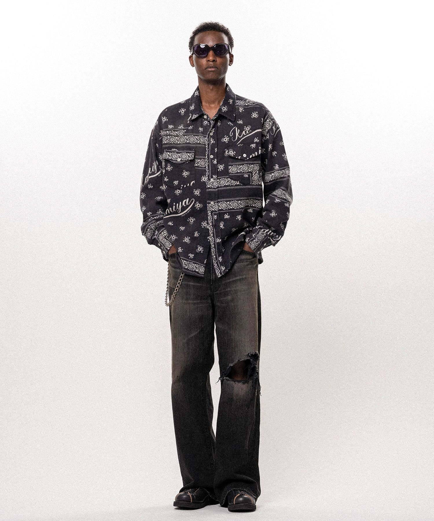OG Bandana Discharge Western Shirt