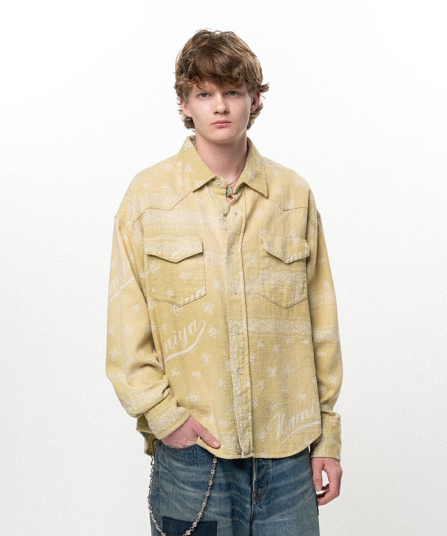 OG Bandana Discharge Western Shirt
