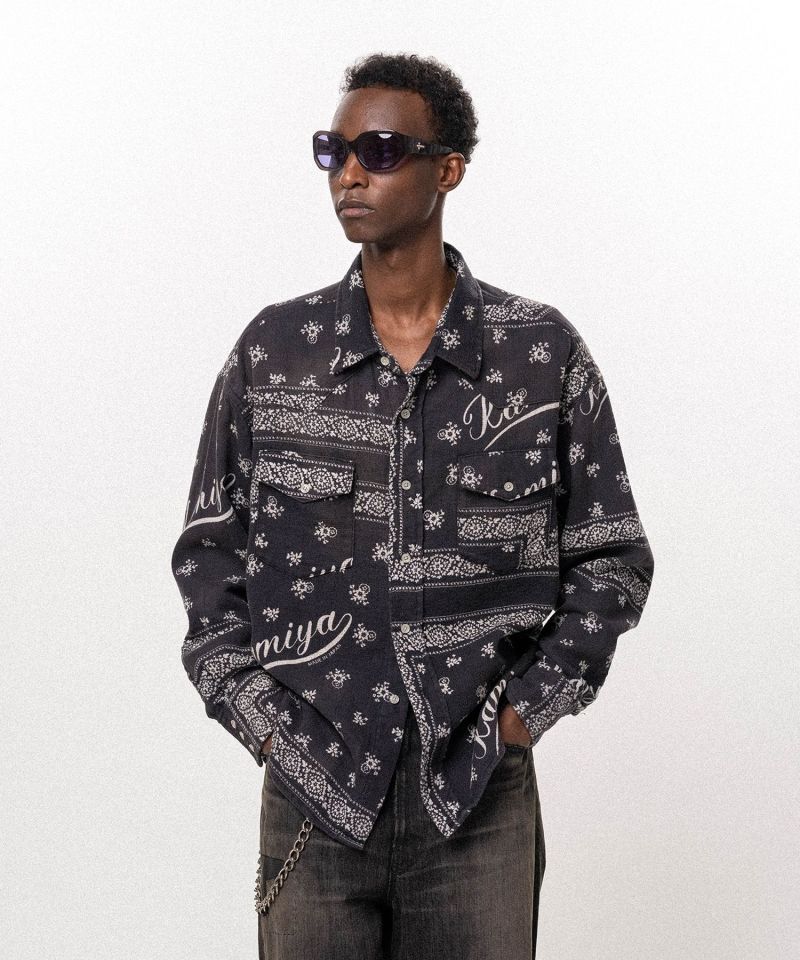 OG Bandana Discharge Western Shirt