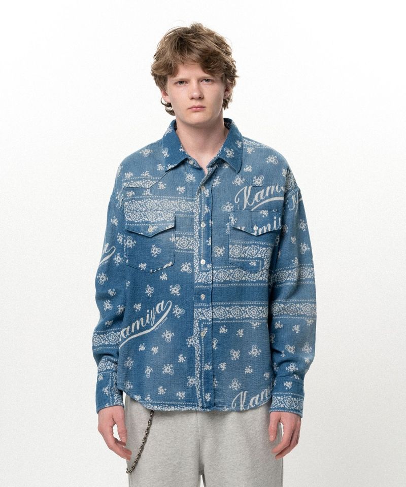 OG Bandana Discharge Western Shirt