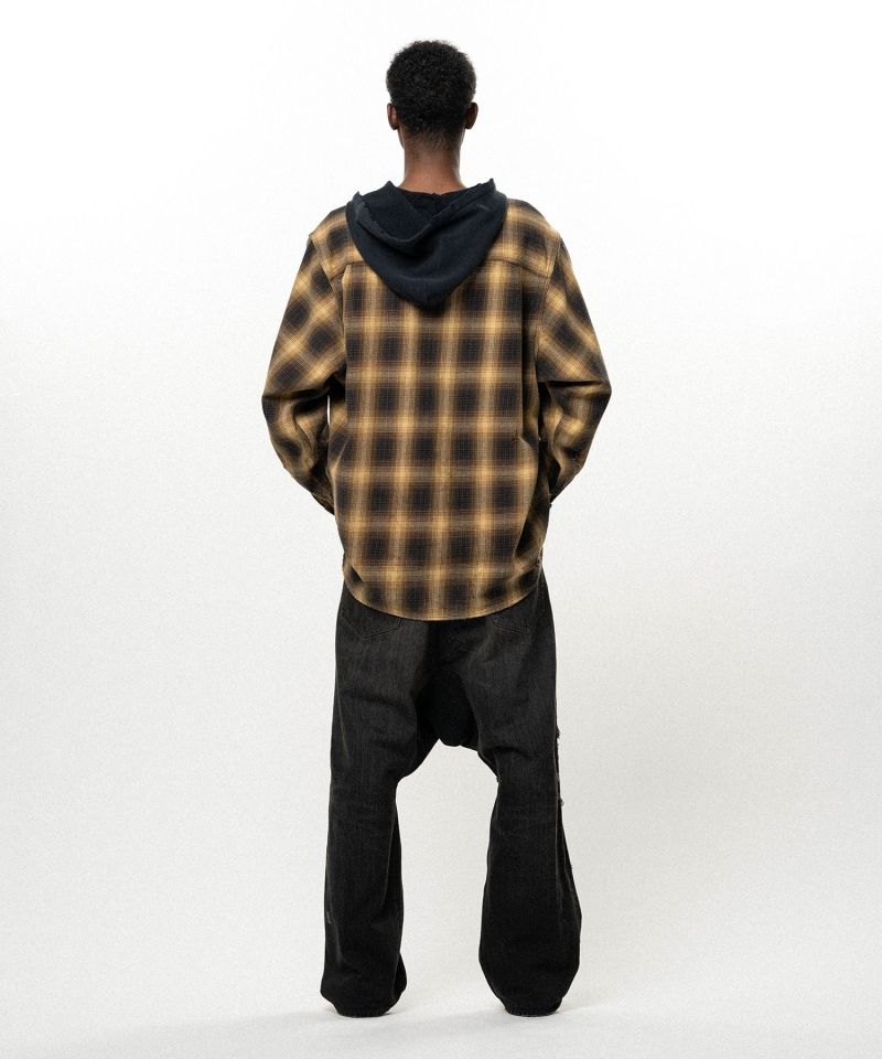 OG Check Sun-Faded Hooded Shirt