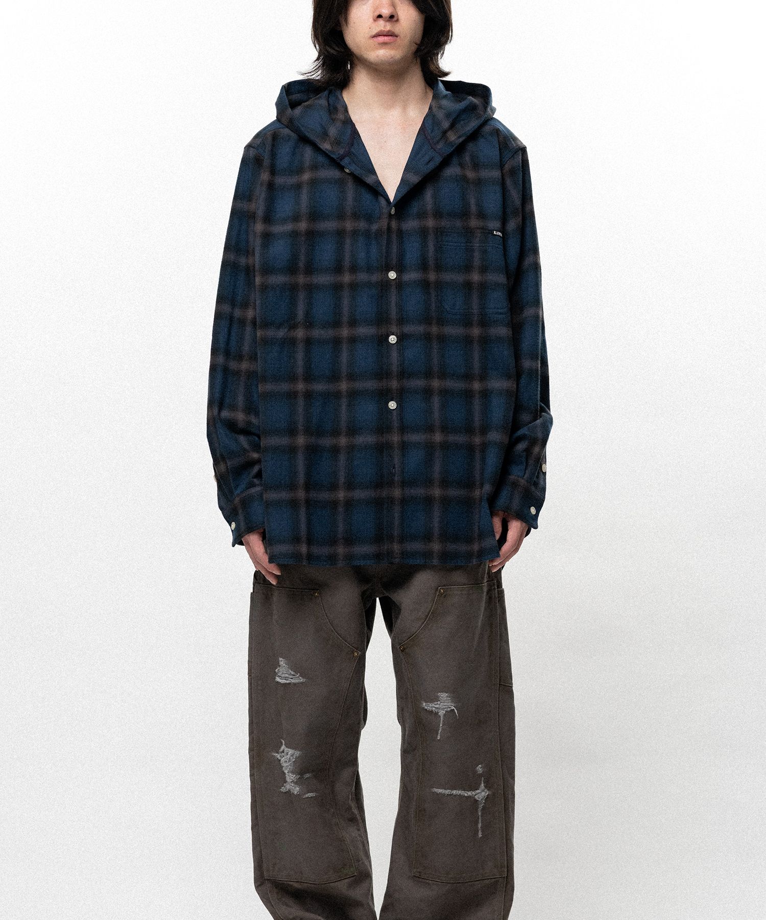 【EXCLUSIVE】Hooded Check Shirt