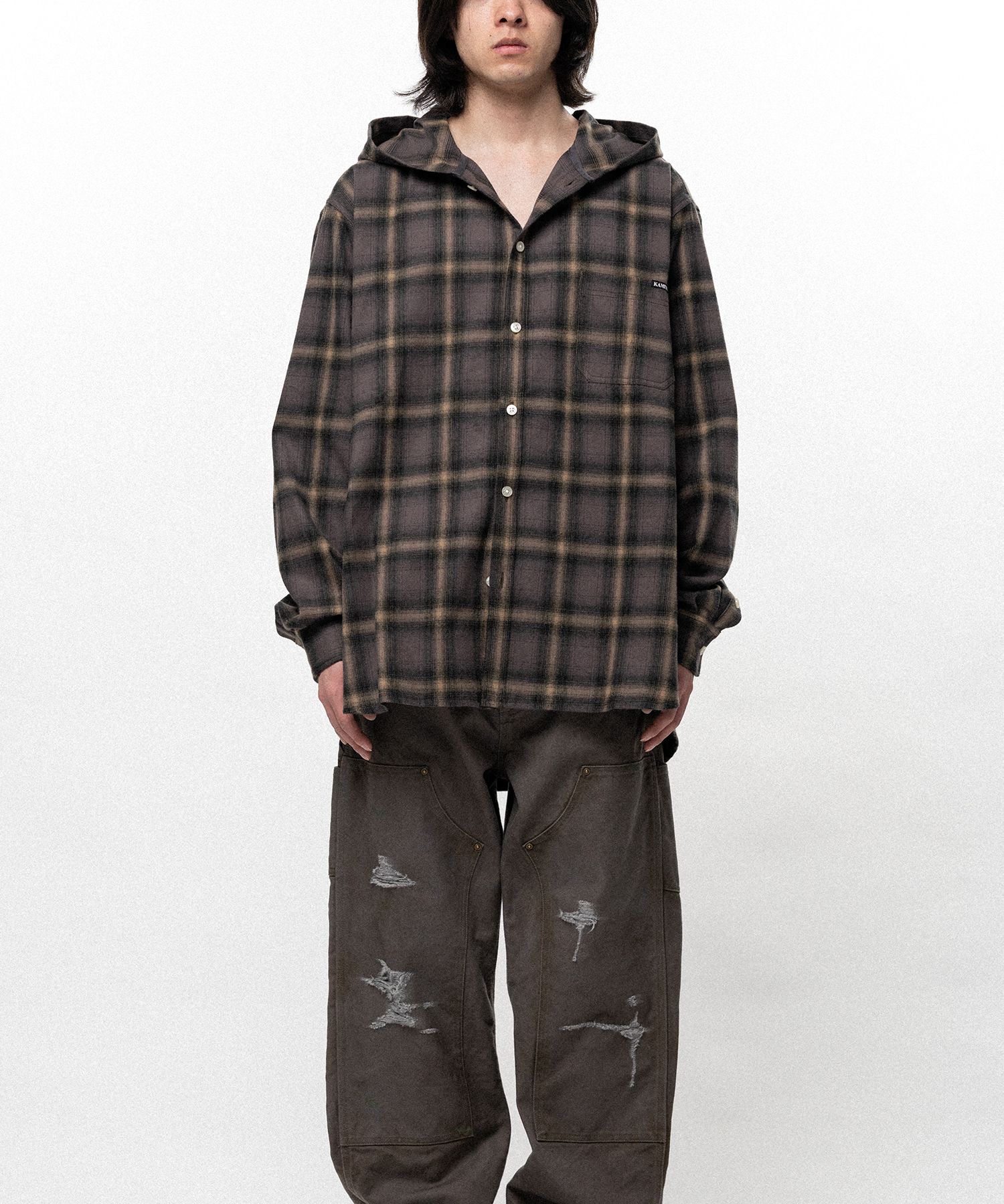 【EXCLUSIVE】Hooded Check Shirt