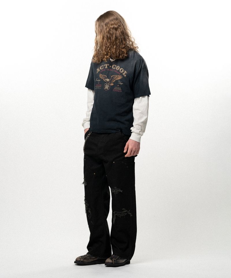 "ACT-COOL Eagle" Distressed T-shirt