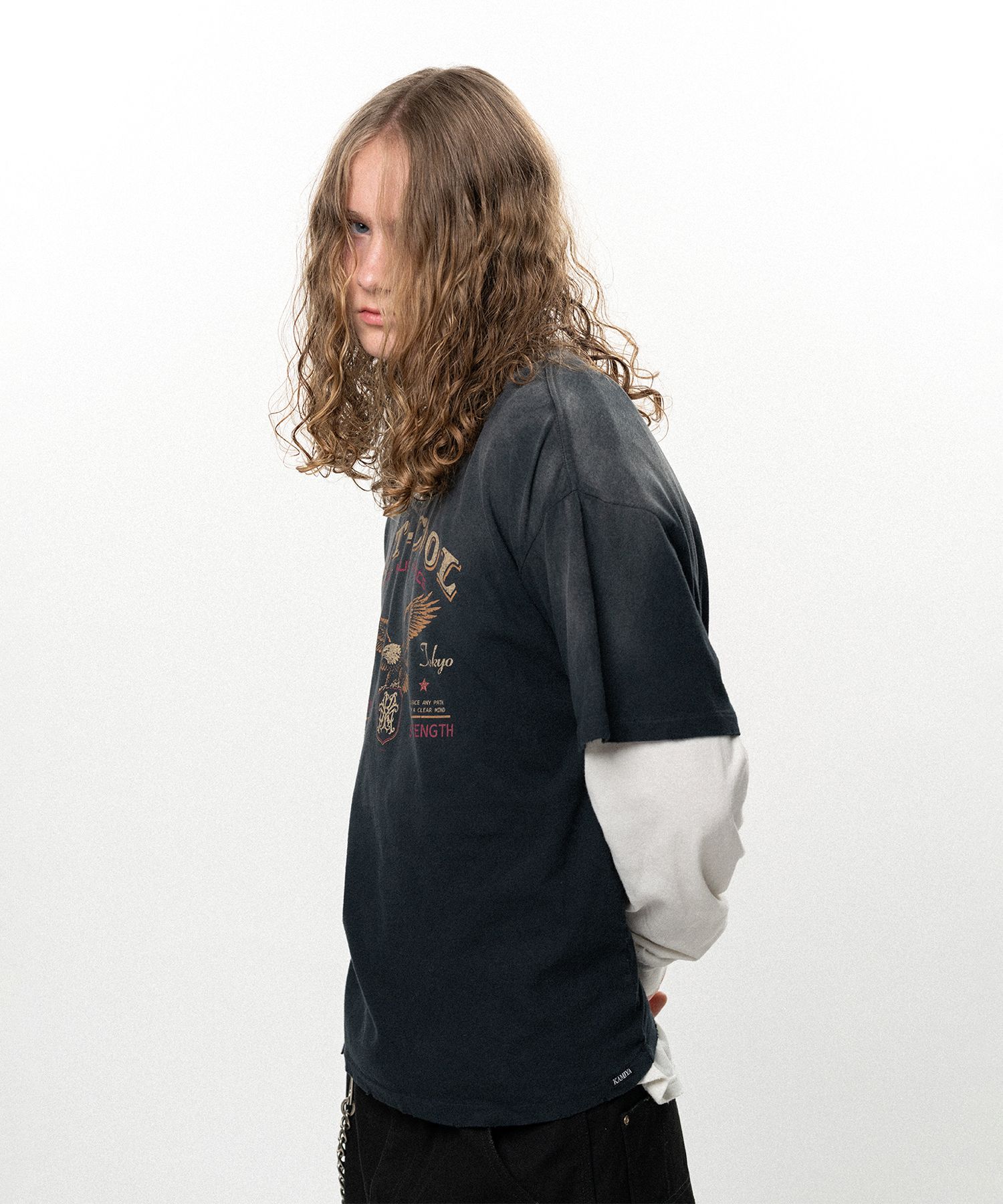 "ACT-COOL Eagle" Distressed T-shirt