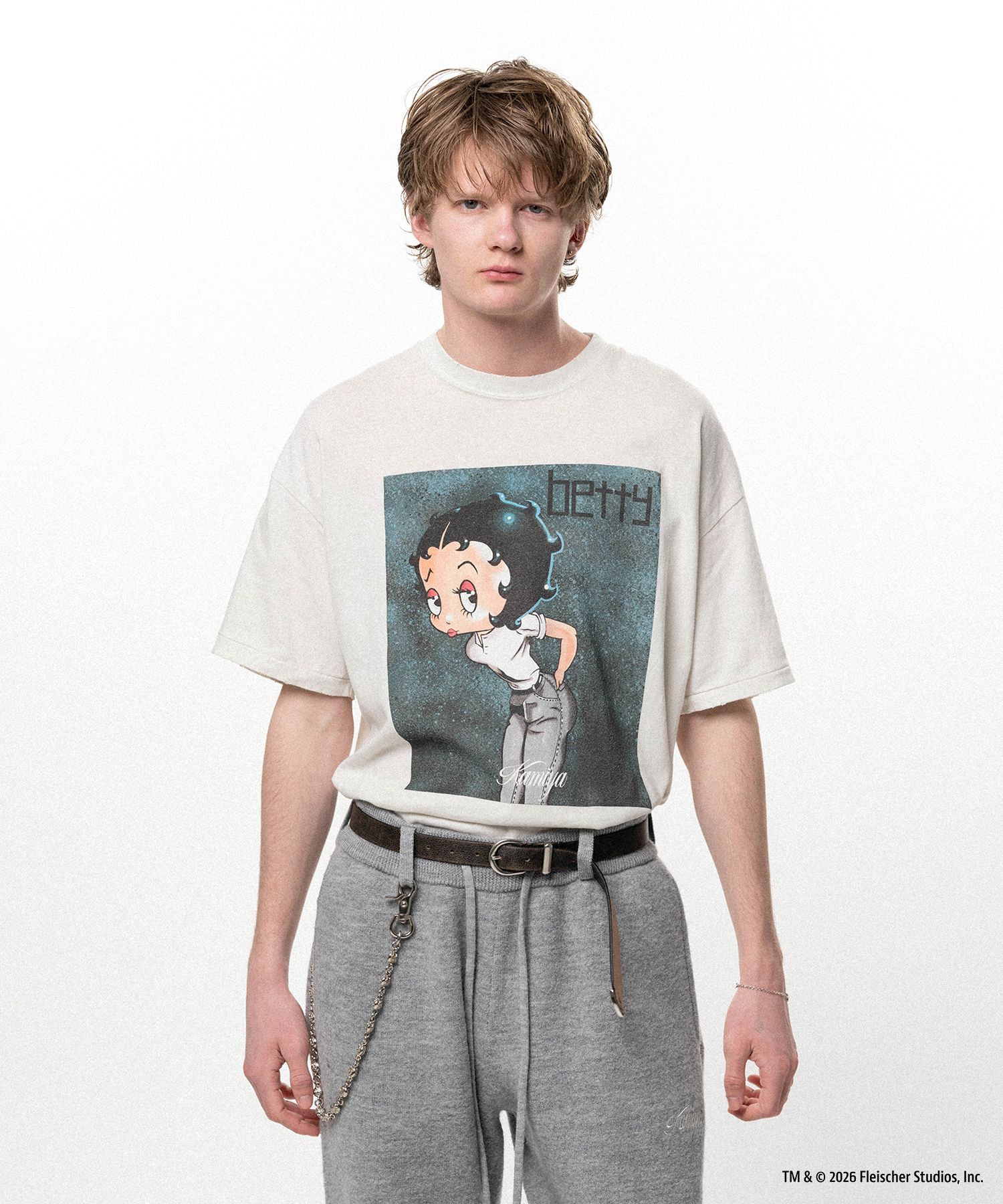 Betty Boop™ × KAMIYA "I’m coming out" Distressed T-shirt