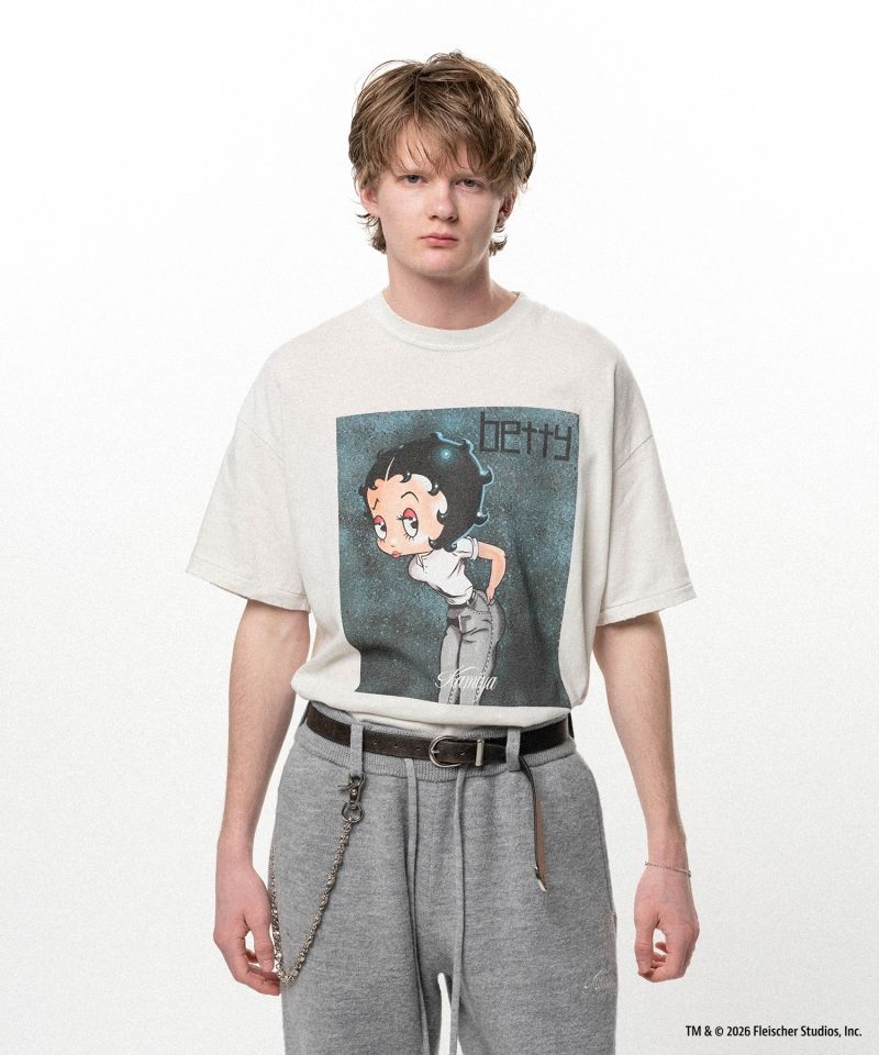 Betty Boop™ × KAMIYA "I’m coming out" Distressed T-shirt