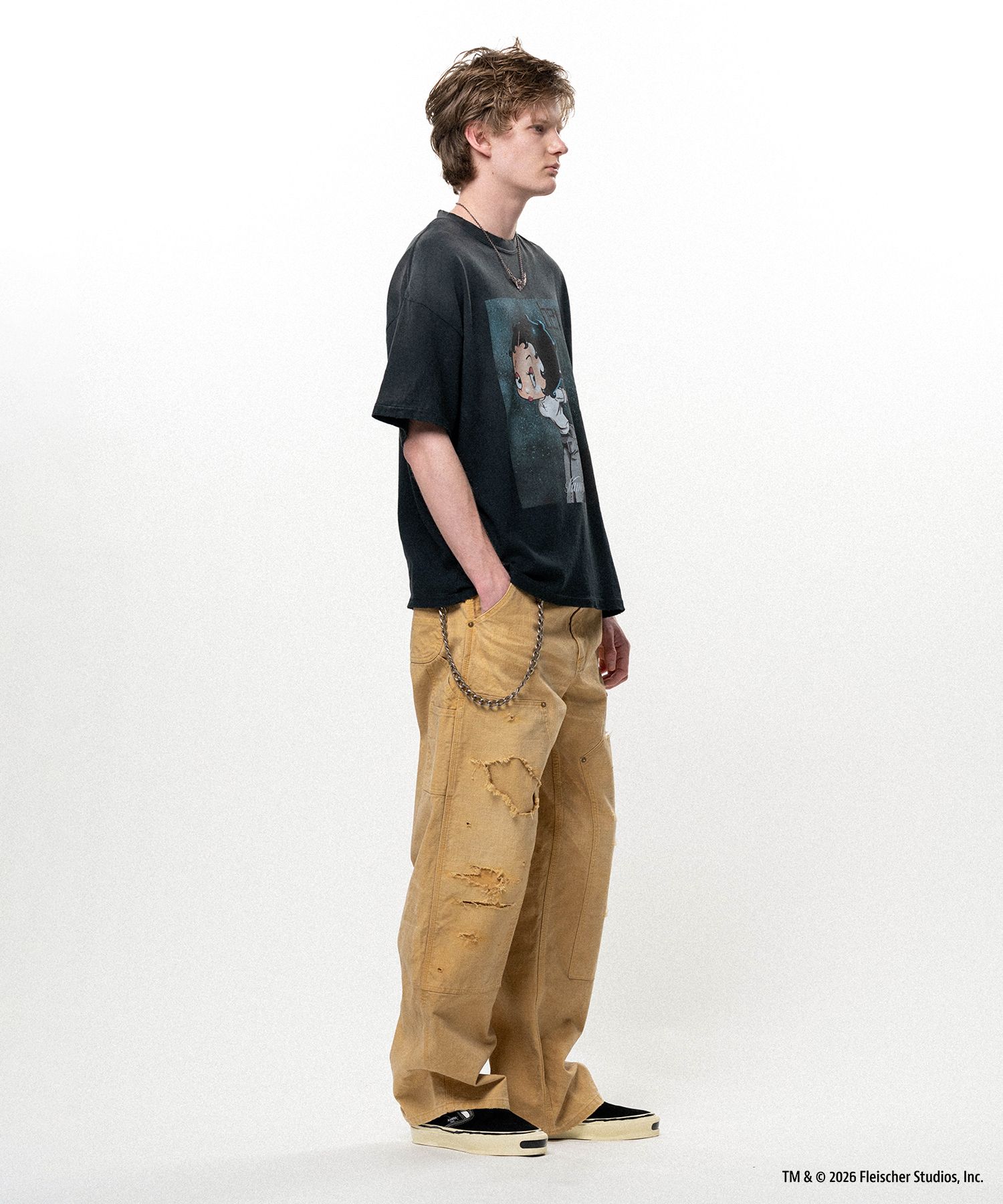 Betty Boop™ × KAMIYA "I’m coming out" Distressed T-shirt