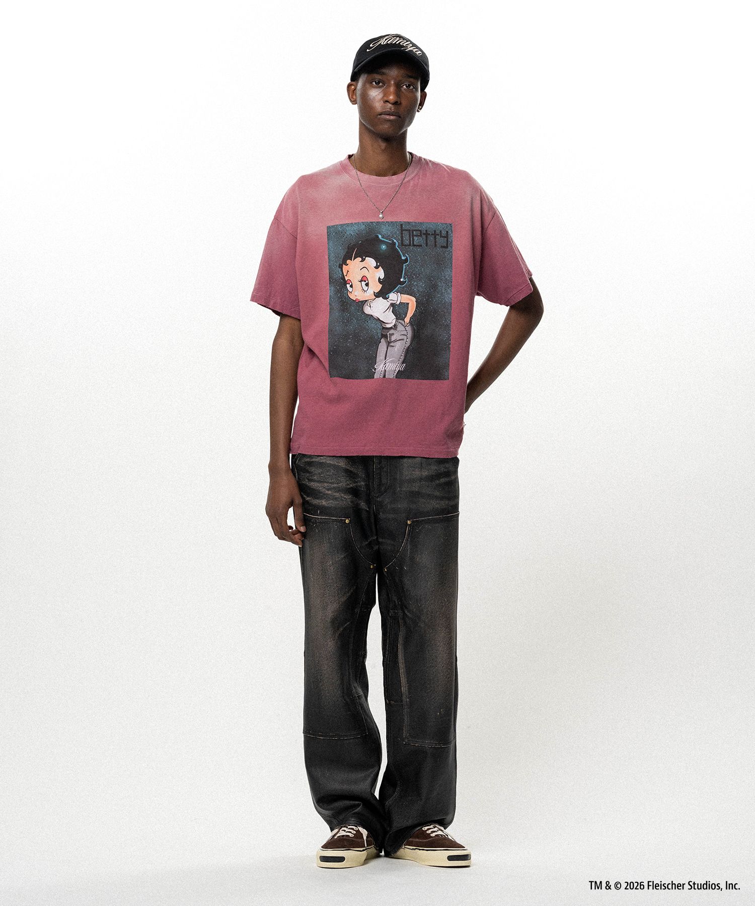 Betty Boop™ × KAMIYA "I’m coming out" Distressed T-shirt