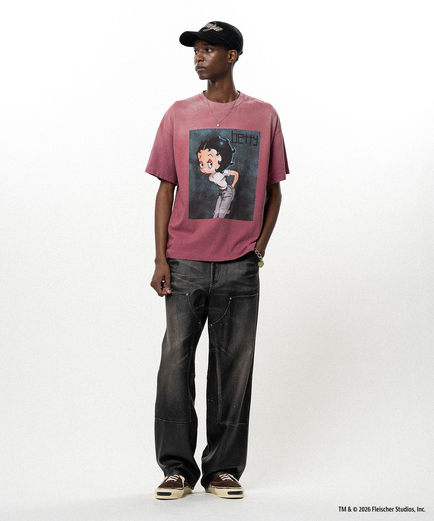 Betty Boop™ × KAMIYA "I’m coming out" Distressed T-shirt
