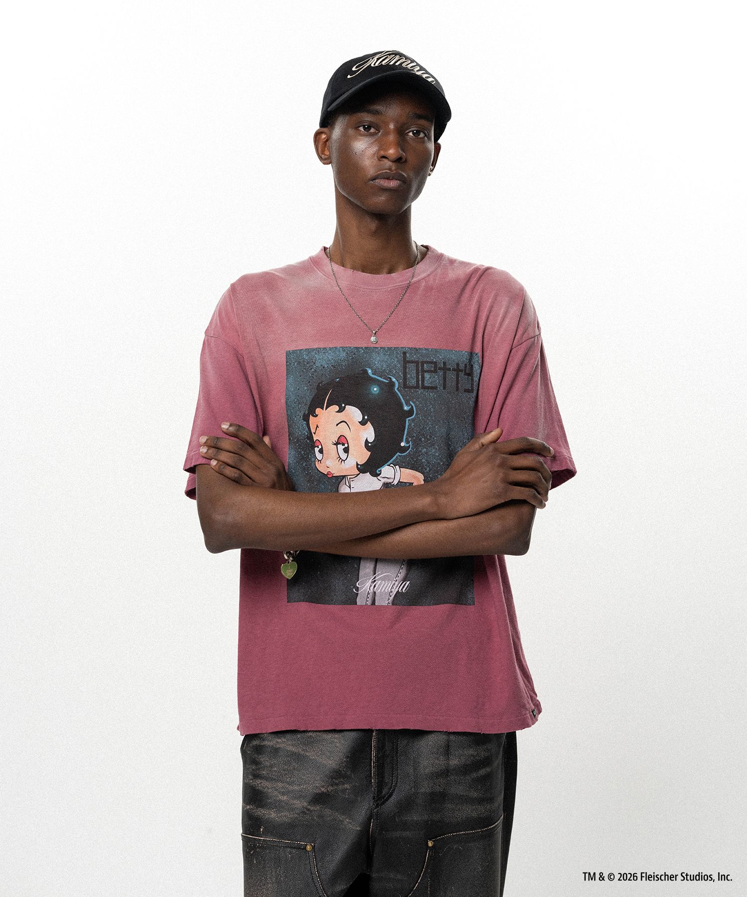 Betty Boop™ × KAMIYA "I’m coming out" Distressed T-shirt