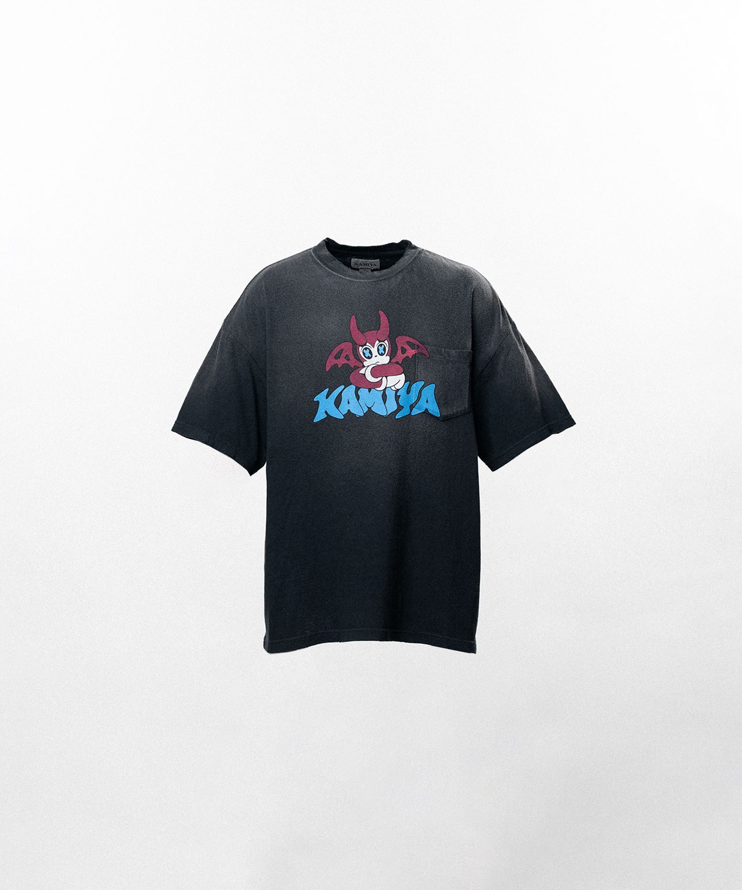 BAKENEKO"Distressed Pocket T-shirt