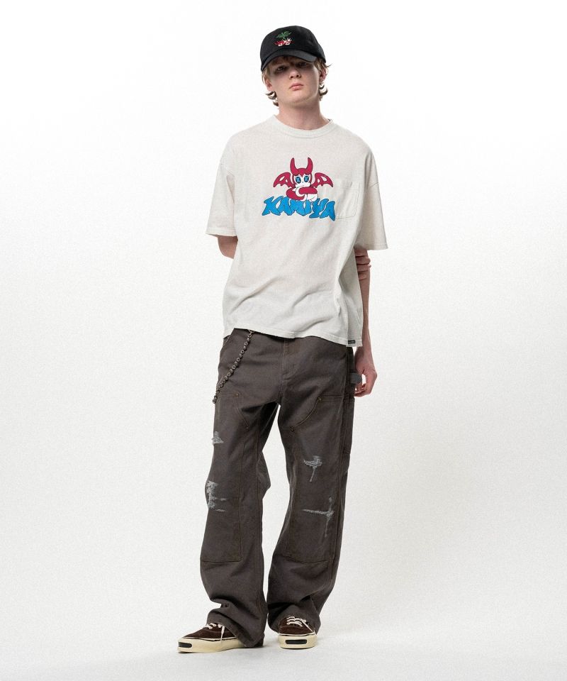 BAKENEKO"Distressed Pocket T-shirt
