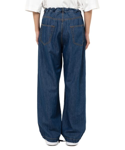 Cotton Tencel Denim Wide Pants