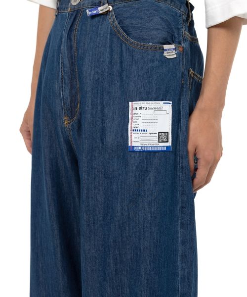 Cotton Tencel Denim Wide Pants