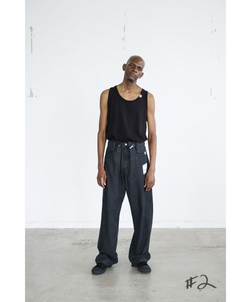 Cotton Tencel Denim Wide Pants