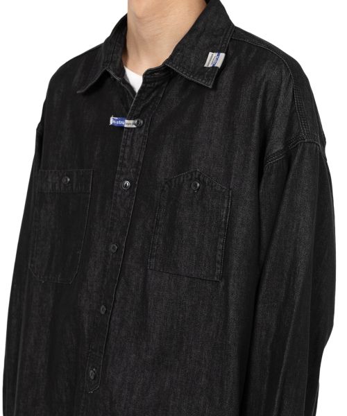 Cotton Tencel Denim Long-sleeve Shirt