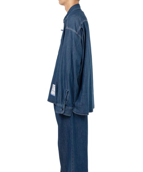 Cotton Tencel Denim Long-sleeve Shirt