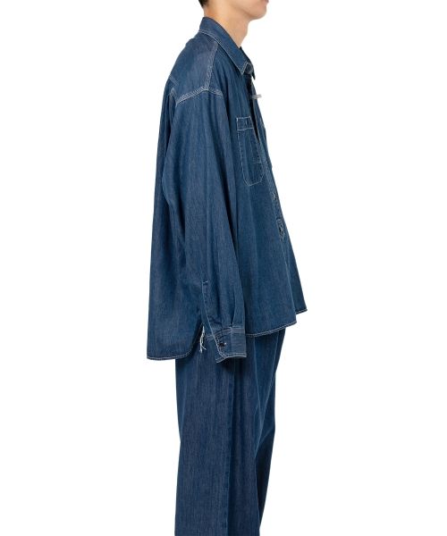 ミハラヤスヒロ Cotton Tencel Denim sleeve Shirt Maison MIHARA YASUHIRO ONLINE STORE（メゾンミハラヤスヒロ