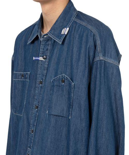 Cotton Tencel Denim Long-sleeve Shirt