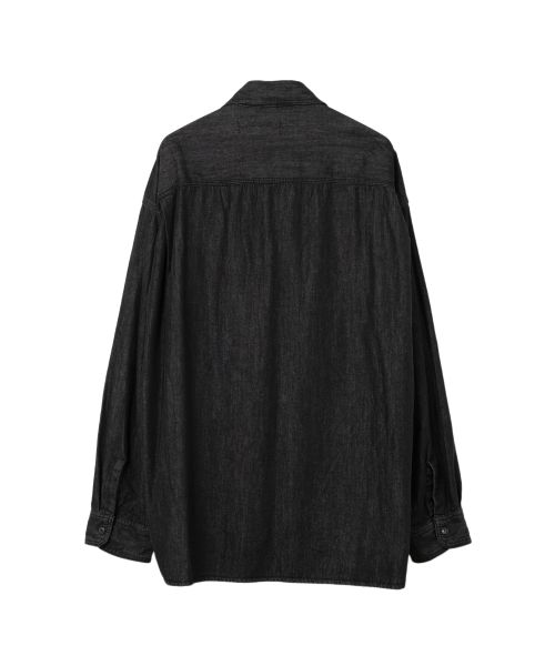 Cotton Tencel Denim Long-sleeve Shirt