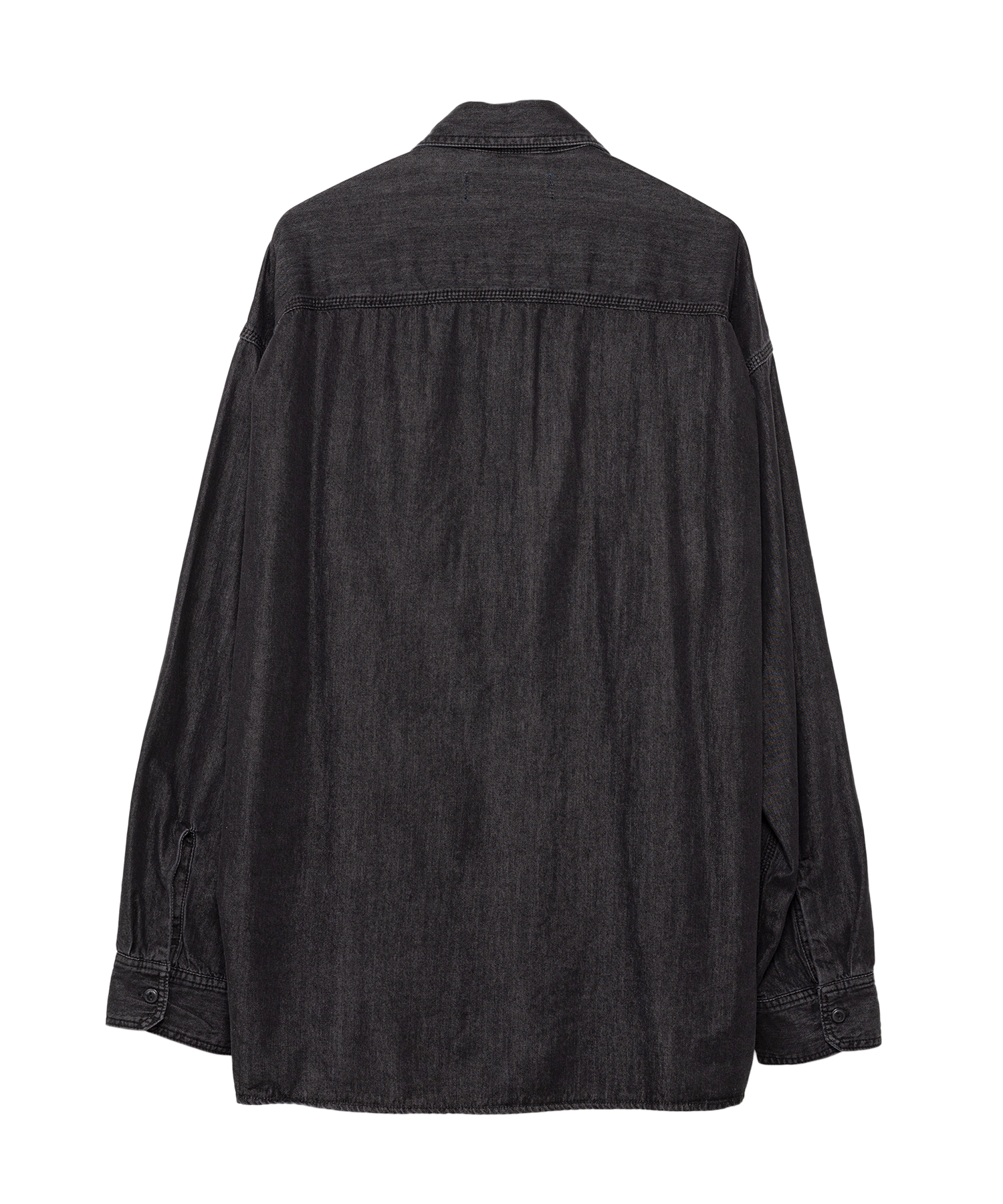 Cotton Tencel Denim Long-sleeve Shirt