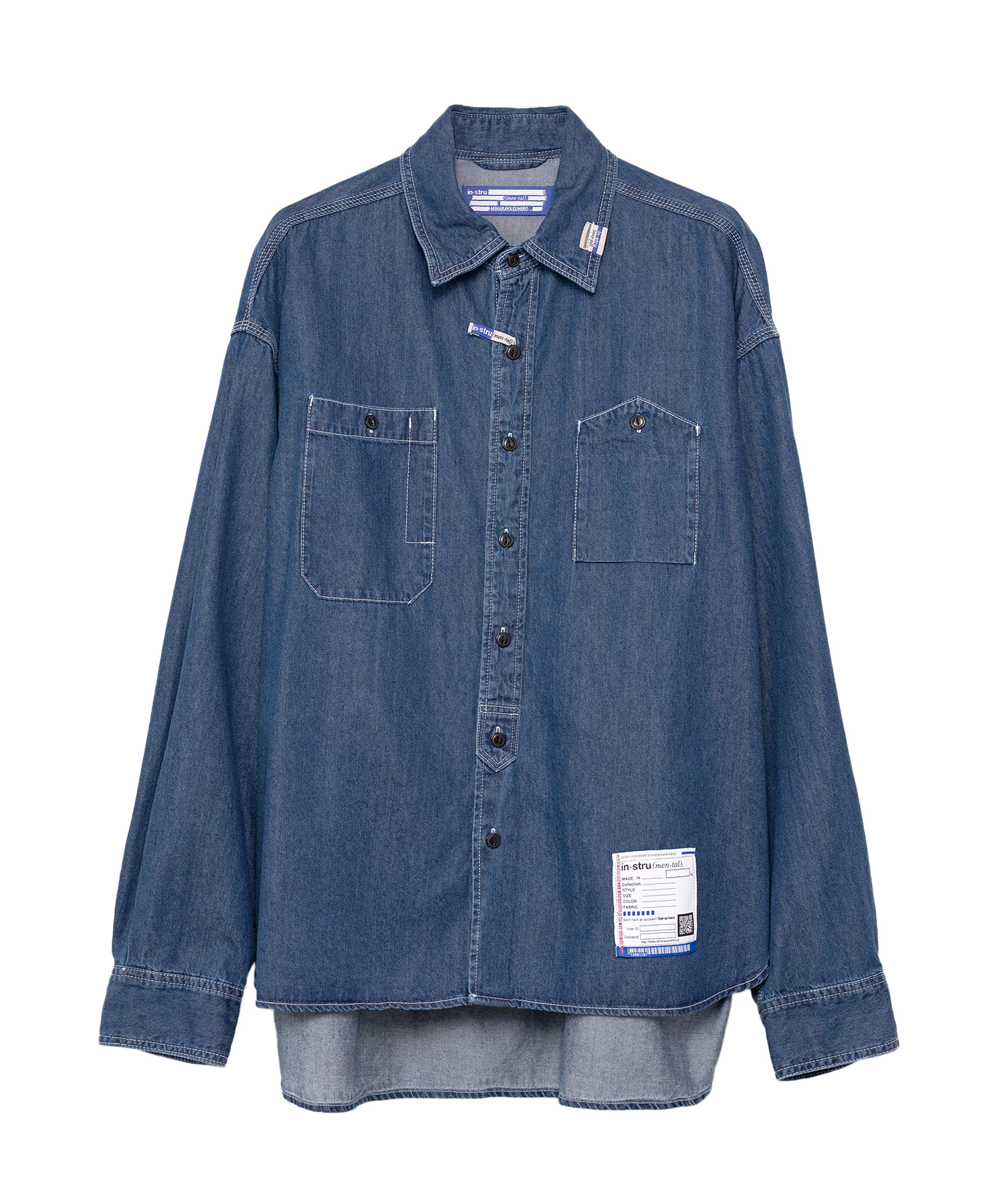 Cotton Tencel Denim Long-sleeve Shirt