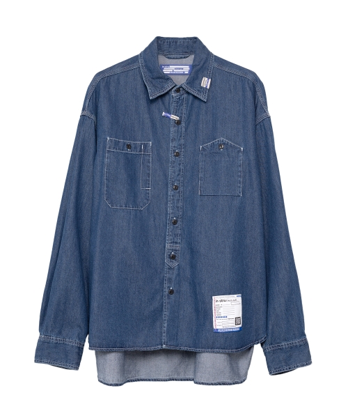 Cotton Tencel Denim Long-sleeve Shirt