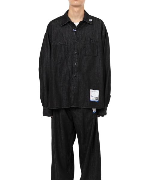 Cotton Tencel Denim Long-sleeve Shirt