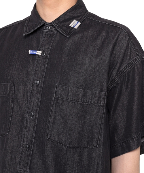 Cotton Tencel Denim Half-sleeve Shirt