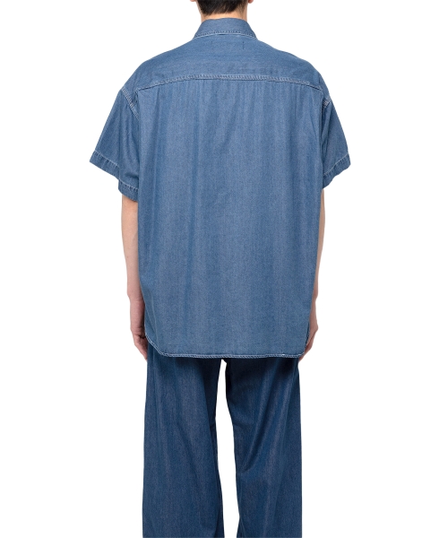 Cotton Tencel Denim Half-sleeve Shirt