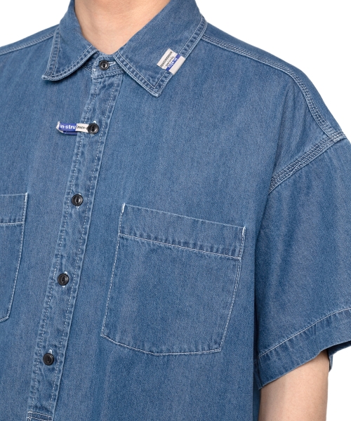 Cotton Tencel Denim Half-sleeve Shirt