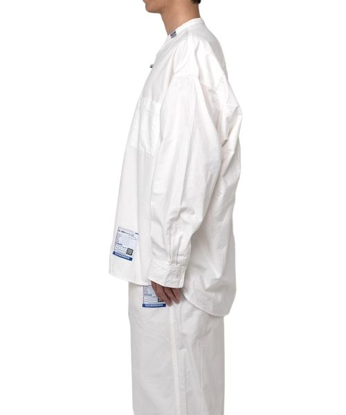 Band Collar Long Sleeve Shirt