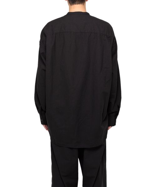 Band Collar Long Sleeve Shirt