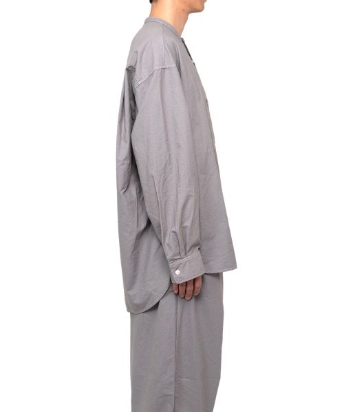 Band Collar Long Sleeve Shirt