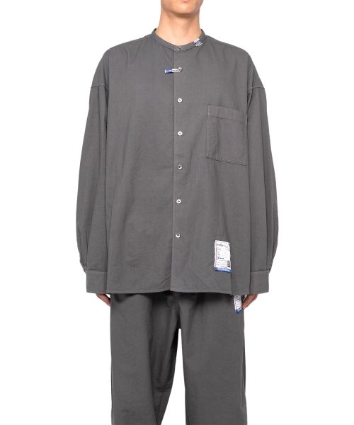 Band Collar Long Sleeve Shirt